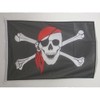 AZ FLAG Pirate Red Bandana Flag 2' x 3' for