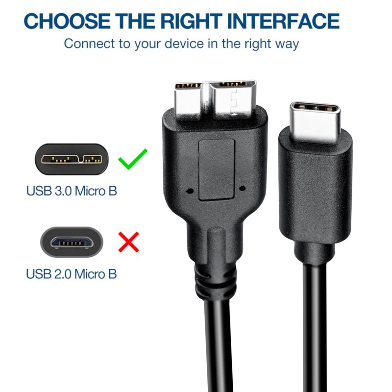 SaiTech IT Type C to Micro B (USB C Hard