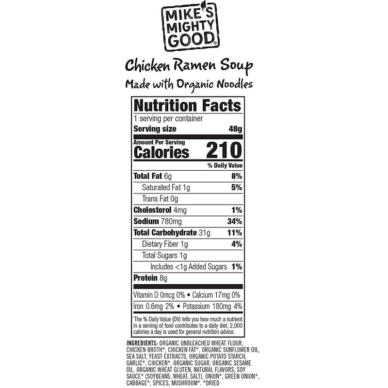 Mike's Mighty Good Craft Ramen, Chicken Ramen Soup, 1.6 Ounce