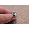 Men's Women's Poker Spade Ace Ring Black Silver Size 7