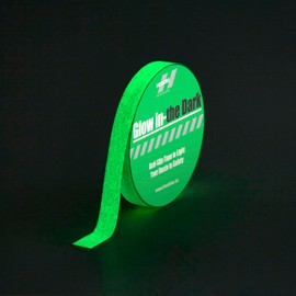 Heskins LLC Glow in The Dark Plain Anti Slip Tape, 1" x 60' GID1