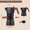 Bincoo 120ML Stovetop Espresso Maker Double Valve Moka Pot with
