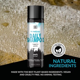 BOYZZ ONLY Black on White No Nonsense Daily Shampoo- Vegan and biodegradable, Hydrating and prevents breakage, Silicone & Paraben-Free
