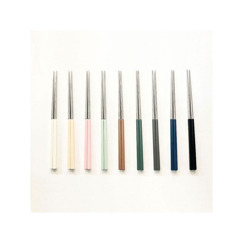 Bogen Pino Silver Spoon and Chopstick Set (9 Colors) /