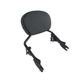 Low Short Gloss Black Detachable Sissy Bar Quick Release Backrest Upright With Passenger Pad & Bracket Harley Davidson Touring Street Glide Road King CVO Ultra Electra # 54248-09A 51579-05A 2009-2025