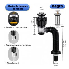 Cespol Con Sistema Anti Olores Y Botónpush Para Lavabo