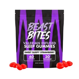 Valerian Infused Sleep & Nighttime Recovery Gummies – Beast Bites | NSF Certified for Sport | Supports Rest, Relaxation & Recovery
