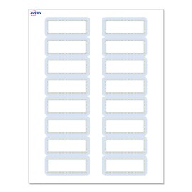Avery Printable Rectangle Labels, Sure Feed Technology, Blue Border, Gold Dots Design, 1" x 2-5/8", Matte White Permanent Labels, Laser/Inkjet, 160 Total, Great for Addressing