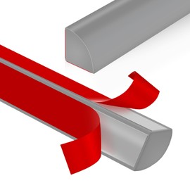 Flexible Quarter Round Molding Peel and Stick Rubber Trim Molding Double-Sided Self Adhesive Wall Corner Trim Molding for Floor, Bathrooms, Countertops (1/2” W x 1/2” H x 3.3 Ft, Gray)