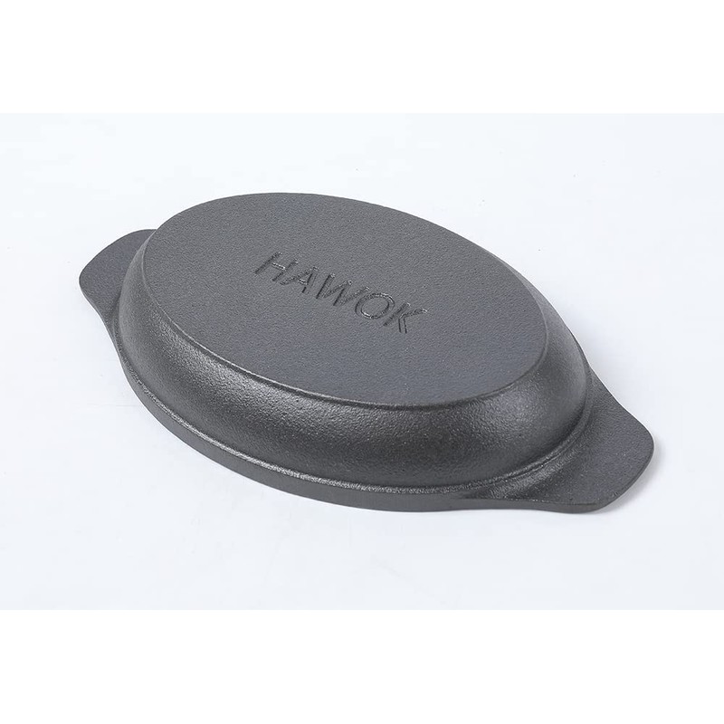 HAWOK Cast Iron Oval Mini Server, 6.5"LX4.7"W, 12oz, 6 Pcs