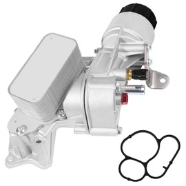 68525212AA Upgraded Aluminum Engine Oil Cooler with Oil Filter Housing Adapter Sensors and Gaskets Kit Compatible with Jeep Grand Cherokee 3.0L V6 Diesel 2014-2019 Replace No. 68269916AB 68477666AA