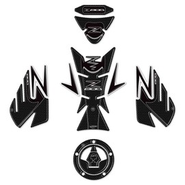 labelbike - 3D Resin Sticker Kit Carbon Protection Compatible with Kawasaki Z800 Colour Grey
