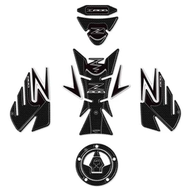 labelbike - 3D Resin Sticker Kit Carbon Protection Compatible with Kawasaki Z800 Colour Grey