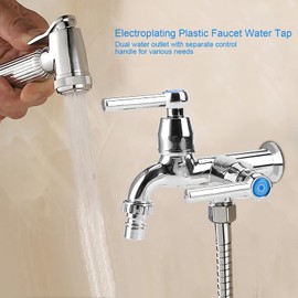 Tomotato Water Tap with Stand Mixer Cooler, Double Spout 1/2 for Washing Machine, Kitchen Sink, Straight Handle