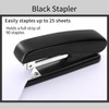 Black Stapler, Desktop Stapler, 25 Sheet Capacity, Includes 1000 Staples