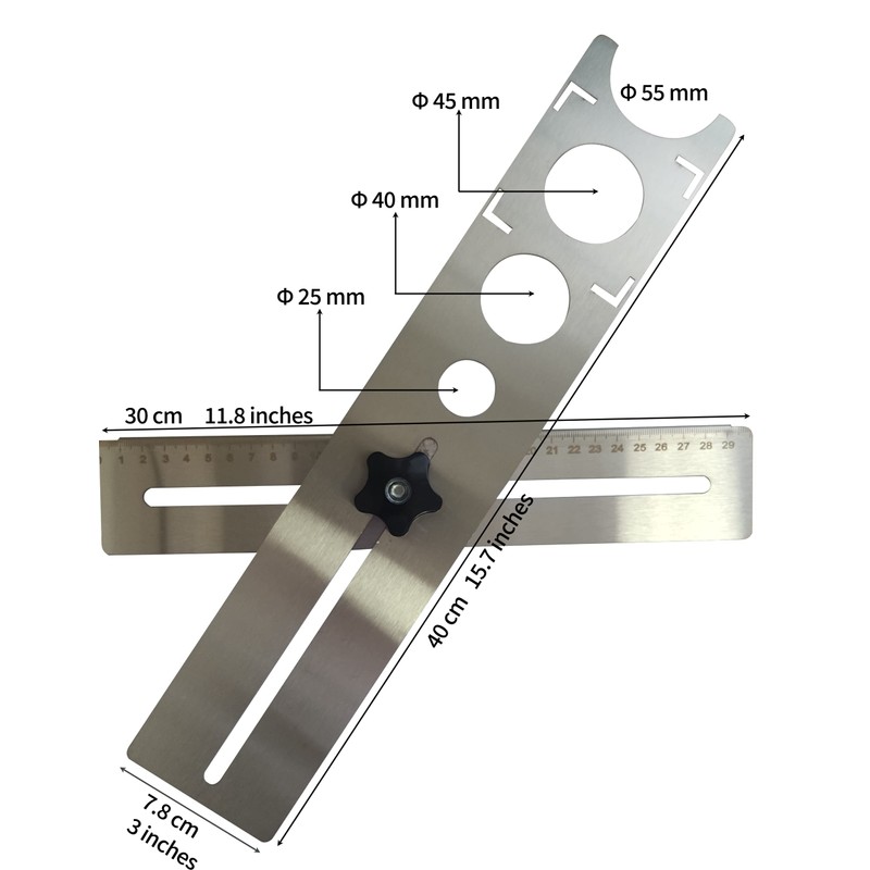 Ceramic Tile Hole Locator, Stainless Steel Universal Punching Tool for