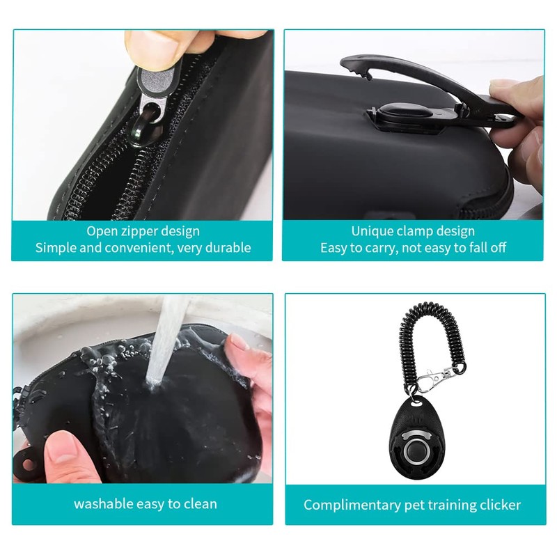 Blanou Dog Training Treat Pouch with Clip, Portable Waterproof Puppy