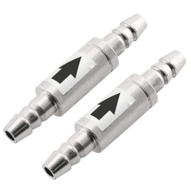 2 PCS Stainless Steel One Way Check Valve,Air CO2 Line Tubing Regulator for Anti-Backflow Non-Return in Aquarium System