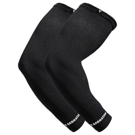 GORNATION Arm Sleeves - Premium Long Elbow Supports for Men & Women - Elastic Compression Sleeves for Cycling, Calisthenics & Fitness - 1 Pair,