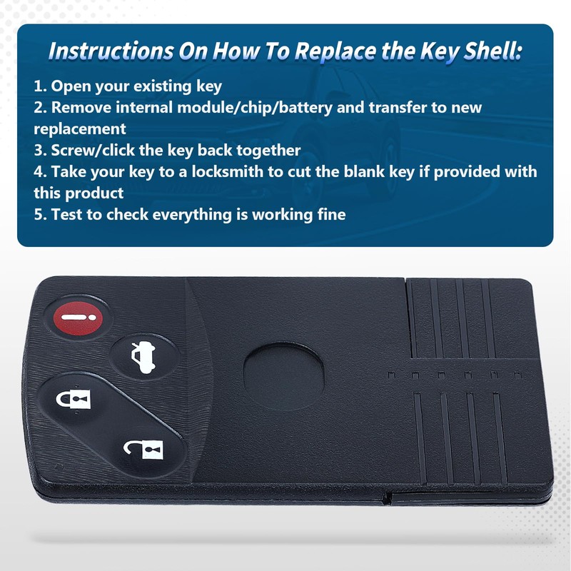 Keyecu Foba - Carcasa para mando a distancia para MAZDA