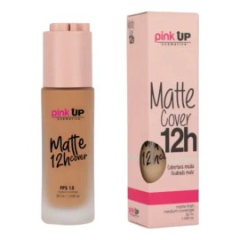 Base de maquillaje líquida Pink Up Rostro Matte Cover 12H Matte 12 horas tono 600 tan - 30mL 30g