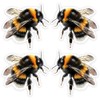 4pcs Small Size Cute Cartoon Bee Car Decals-3.35''x3.15''- Animal Theme