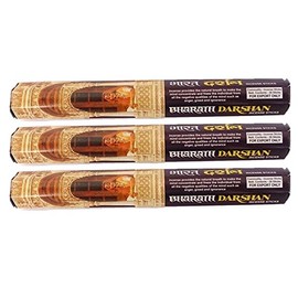ASOKA Trading Incense: Baharat Darshan Stick, Incense, Hexagonal Incense, Set of 3