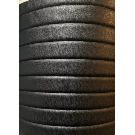 Unbranded Black Vinyl Upholstery  2 inch Stripe Quilted fabric 3/8" Foam Backing by yard