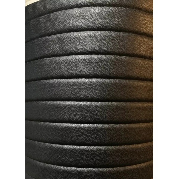 Unbranded Black Vinyl Upholstery 2 inch Stripe Quilted fabric 3/8"