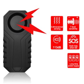 NineLeaf Vehicle Anti-Theft Alarm,Bike Motion Alarm,Bike Motion Sensor Alarm,IP65 Waterproof,7 Levels of Sensitivity,113db Super Loud,Suitable for Bicycles, Motorcycles, Electric Bikes, 7PK