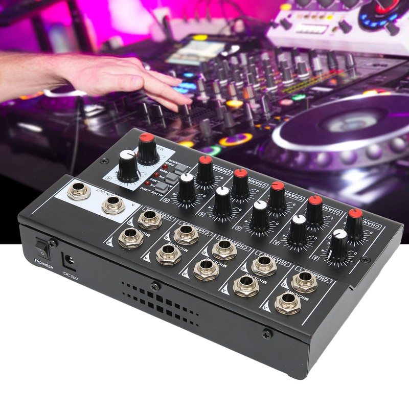 10 Channel Mixer Low Noise Stereo Line Mixer with 2