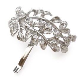 JewelVOX Pony Hook, Hair Accessories, Women's, Popular, Leaf, Metal (Silver)