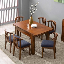 Genina Seat Covers for Dining Room Chair Seat Slipcovers Kitchen Chair Covers (Navy Blue, 4 Pcs)