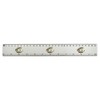 'Pearl In Oyster Shell' 30cm (12 Inch) White Plastic Ruler