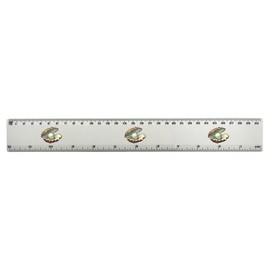 'Pearl In Oyster Shell' 30cm (12 Inch) White Plastic Ruler (RL00087564)