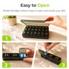 AUVON Weekly Pill Organiser 3 Times a Day, Face-Up Labels
