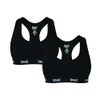 Everlast Womens Casual Sports Bra, COM D: Black, Black, Large