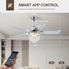 Esiovco Chandelier Ceiling Fans With Lights And Remote,42in Chandelier Fan