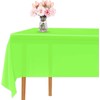 Kesfey Lime Green 3 Pack Premium Plastic Tablecloths for Parties