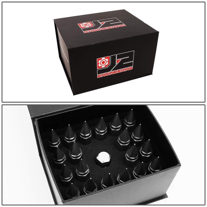 J2 Engineering LN-T7-017-15-BK Black 7075 Aluminum M12X1.5 20Pcs L: 90mm