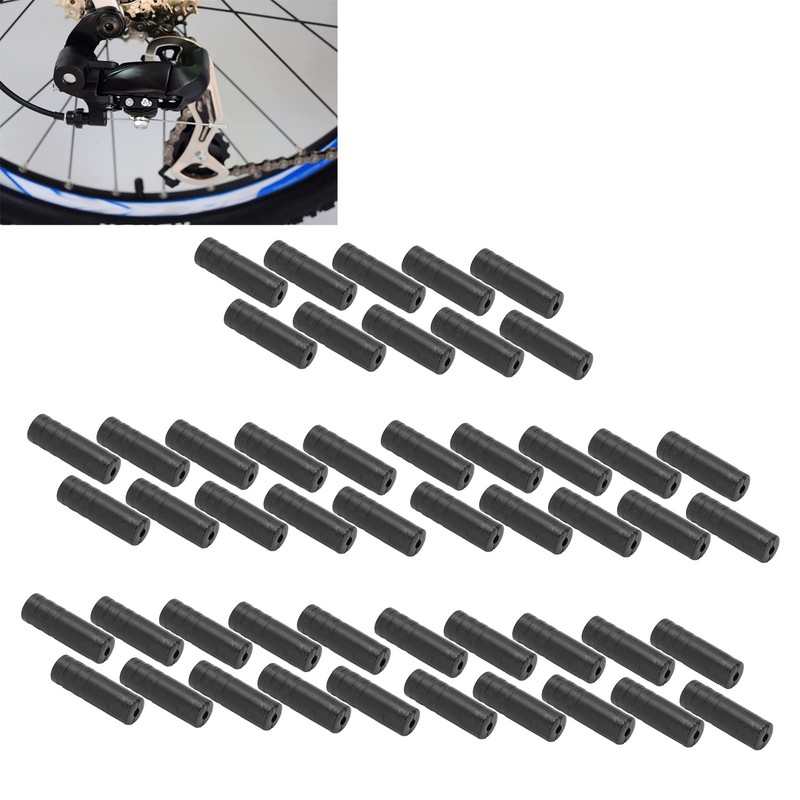 BuyWeek Shift Cable End Caps, 50pcs 5mm Bicycle Brake Cable