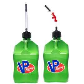 VP Racing Utility Container 5.5 Gallon - 2 Pack With 2 Deluxe Hoses and a Get Bent Hose Bender (Green, 2 Pack)