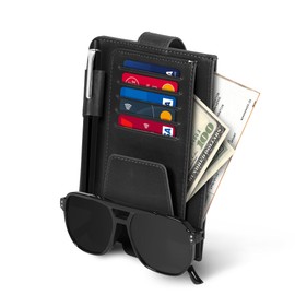 Londo Leather Car Visor Organizer – Stylish & Functional Storage for Sunglasses, Cards, and Essentials