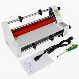 Laminator Machine V350 13" 350mm Hot Cold Roll Laminator lectronic Temperature Control Digital Display Single Dual Sided Laminating Machine for Home Office Industrial