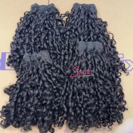 Wholesale Raw Vietnamese Cuticle Aligned Hair Single Donor Indian Curl Burmese Curly Vendors Body Wave Raw Cambodian Haircolor: 1pcs bundle Burmese curly, Stretched Length: 10 Inches
