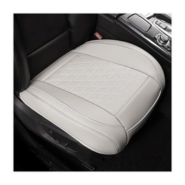 Augeny Car Front Bottom Seat Cover, Leather Auto Front Seat Full Wrap Protection Cushion, Anti-Slip Seat Cover Pad Fit for 95% Vehicles, Universal Interior Car Accessories (Gray)