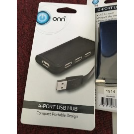 Port Onn High-Speed Transmission 4-Port 2.0 Technology Usb Hub Black