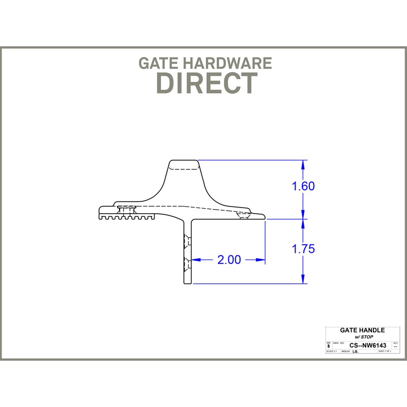 Black Nylon Polymer Gate Handle and Gate Stop | Fasteners