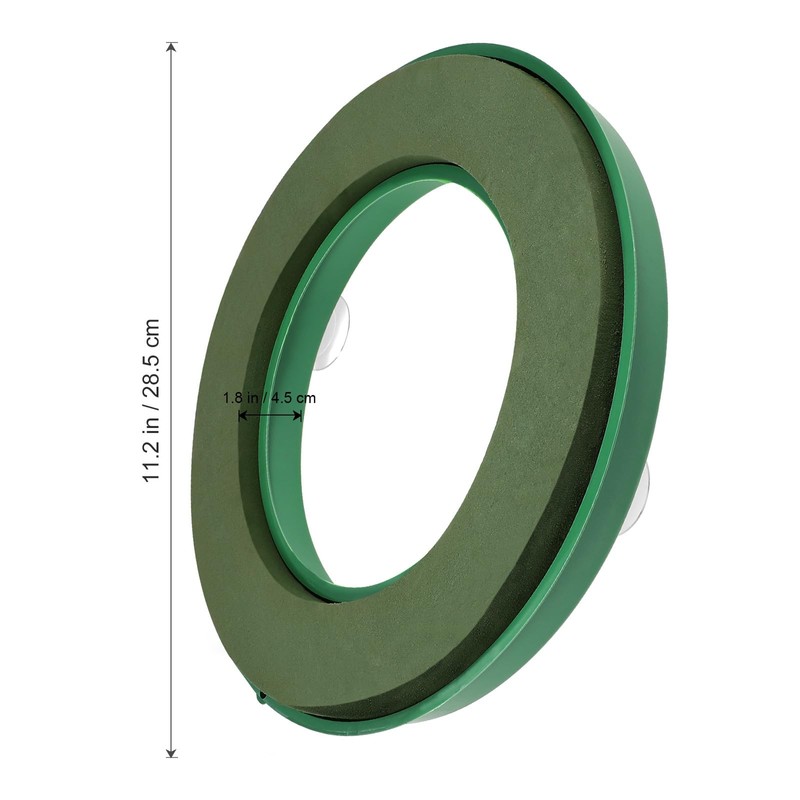 COHEALI Ring Sucker Wet Floral Foam Wreath 11.2 inches Wet