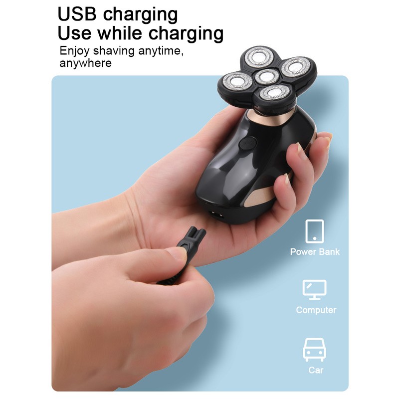 Electric Shaver Multifunctional USB Rechargeable Hair Beard Trimmer for Men